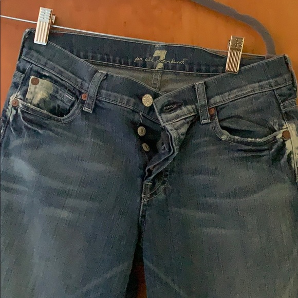7 seven for mankind crop boy cut jeans size 26 - Picture 4 of 6